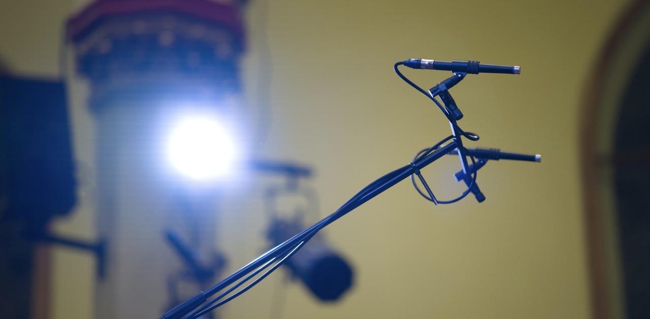 Microphone setup at St Paul's Hall